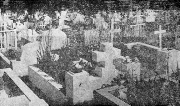 En el Cementerio de Lota, miles de personas rindieron homenaje a sus seres queridos el 1.º de noviembre de 1961