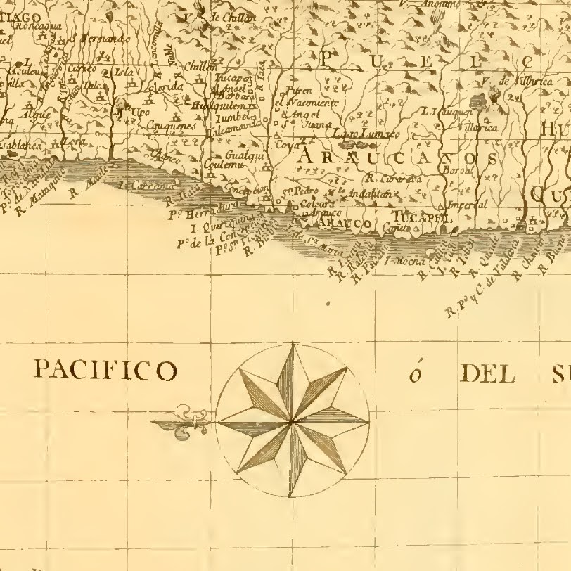 Detalle del mapa donde se identifica la localidad de Colcura