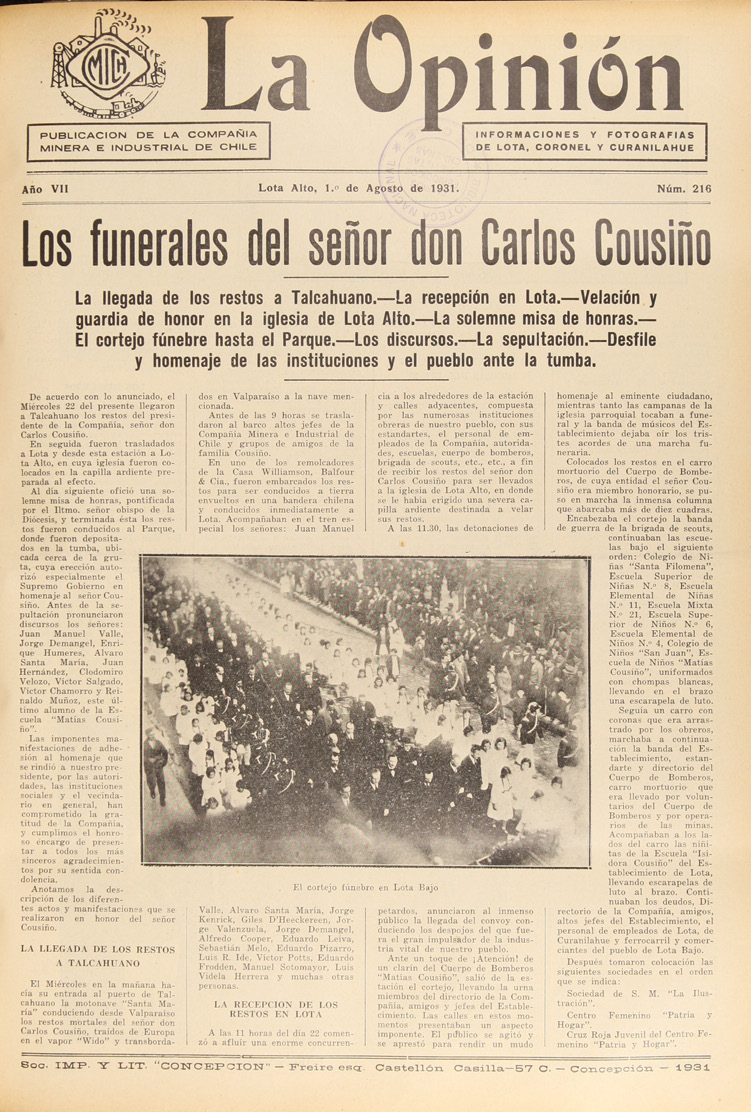 Portada del número 216 de La Opinión