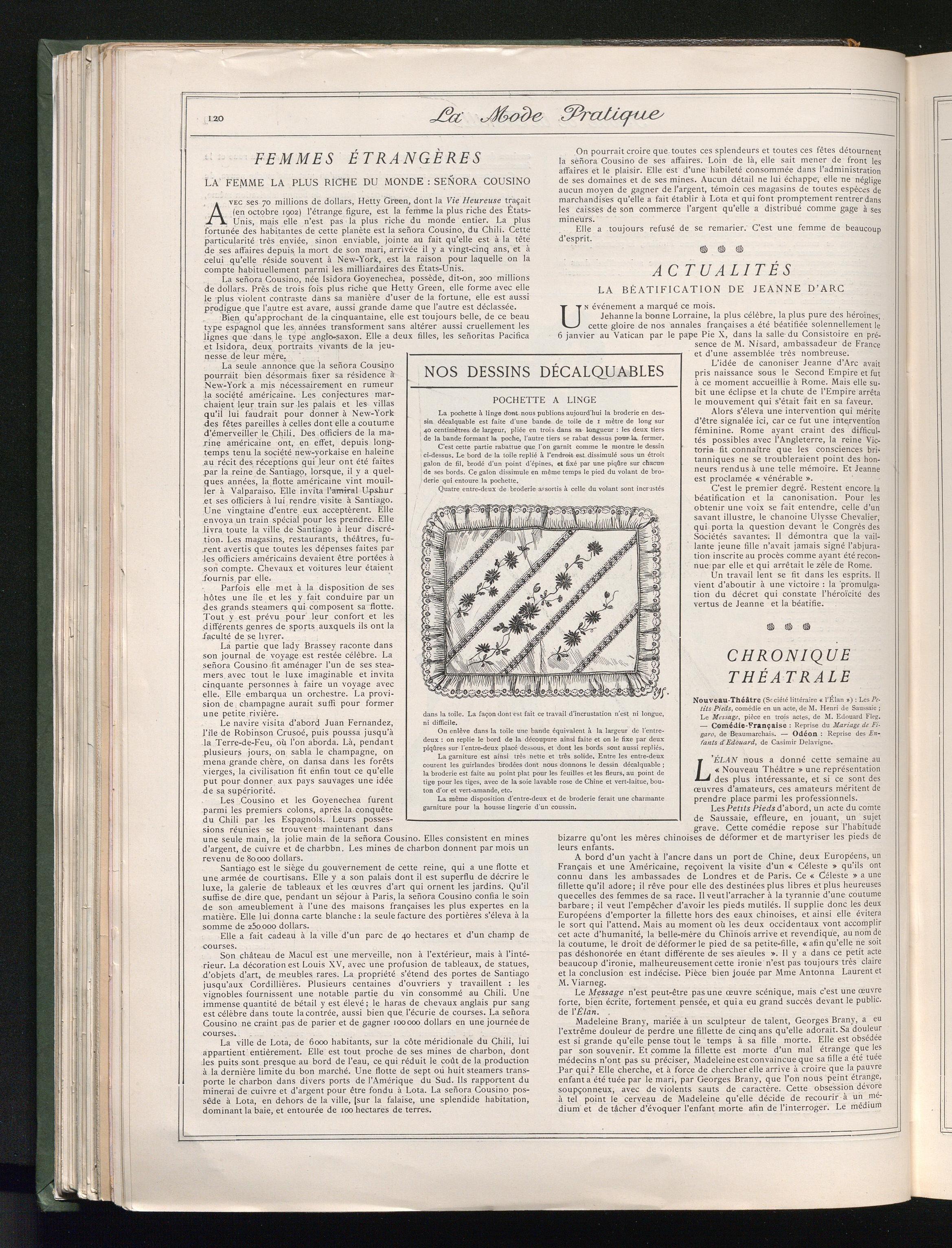 Página 120 de La Mode pratique, 13 de febrero de 1904. Bibliothèques spécialisées de la Ville de Paris