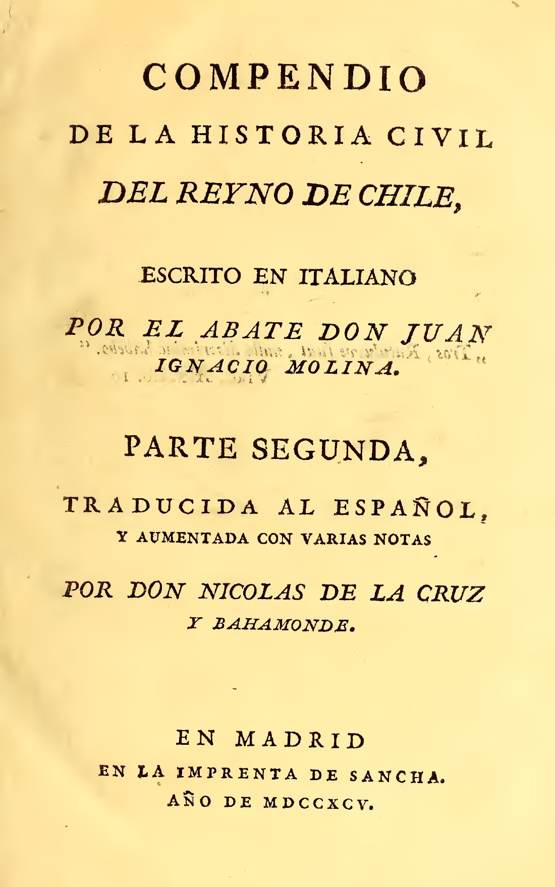 Portada original de la edición de 1795